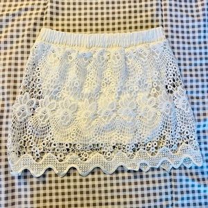 Crochet Lace Mini Skort